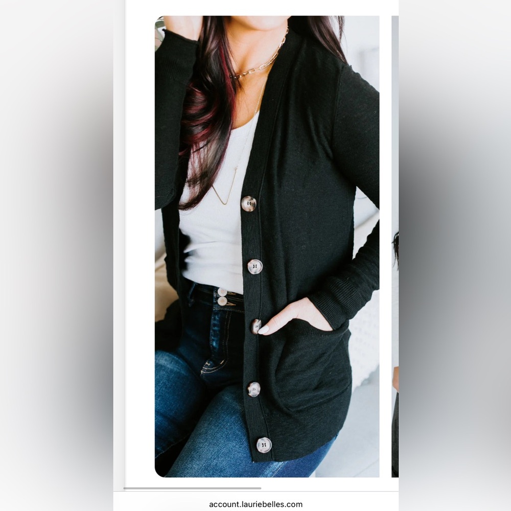 Black Button-Up Cardigan